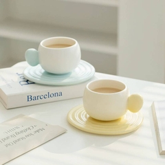 [ Set 3 Cái ] Cốc Sứ + Đĩa - 22412