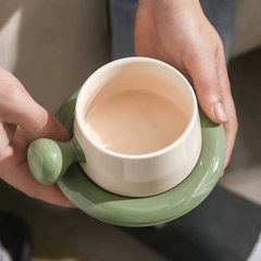 [ Set 3 Cái ] Cốc Sứ + Đĩa - 22425