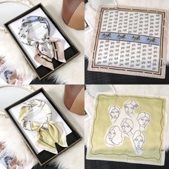 [ Set 10 Cái ] Khăn Lụa Vuông Hàn Quốc [ 70*70cm - Không Hôp ] - 18110