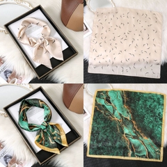 [ Set 10 Cái ] Khăn Lụa Vuông Hàn Quốc [ 70*70cm - Không Hôp ] - 18110