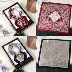 [ Set 10 Cái ] Khăn Lụa Vuông Hàn Quốc [ 70*70cm - Không Hôp ] - 18110