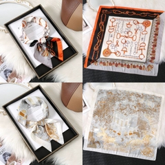 [ Set 10 Cái ] Khăn Lụa Vuông Hàn Quốc [ 70*70cm - Không Hôp ] - 18110