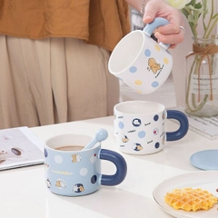 [ Set 2 Cái ] Ly Cốc Sứ [ Hộp Thường - Full Nắp Thìa] - 935402