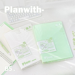 [ Set 4 Quyển ] Sổ Còng B5 Planwith Cỏ Bốn Lá [ 110 Trang ] - 95864
