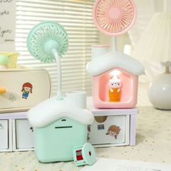 [ Set 3 Cái ] Quạt Sạc + Đèn Ngủ + Hộp Tiết Kiệm - 95928