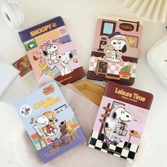 [ Set 5 Quyển ] Sổ Nhật Ký Snoopy [ 130*180mm - Bìa Da - Giấy Hoạ Tiết ] - 16322