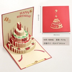 [ Set 12 Cái ] Thiệp 3D - 16695