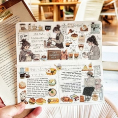[ Set 12 Túi ] Sticker Vintage [ 1 Túi 4 Tấm ] - 17579