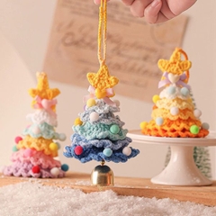 [ Set 5 Cái ] Móc Khoá Cây Thông Noel Len - 17681
