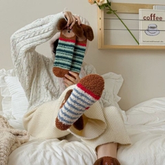 [ Set 5 Đôi ] Vớ Dài Mùa Đông [ Cotton / Có Tag Treo ] - 18036