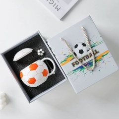 [ Set 2 Bộ ] Ly Cốc Sứ + Nắp + Thìa [ Hộp Đẹp ] - 18104