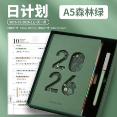 [ Set 2 Bộ ] Quà Tặng [ Sổ Kế Hoạch 2026 A5 400 Trang + Bút ] - 18119