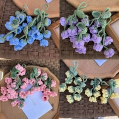 [ Set 6 Cái ] Móc Khoá Len Hoa Linh Lan [ 4 Bông ] - 18334