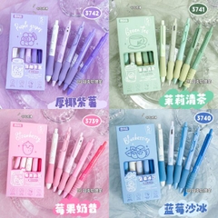 [ Set 5 Hộp ] Bút Bi Gel [ 0.5mm / Đen / Hộp 5 Cây ] - 18509