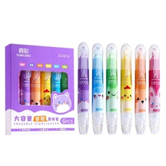 [ Set 5 Hộp ] Bút Dạ TrueColo 2 Đầu Xoá Được [ Hộp 6 Màu ] - 19211