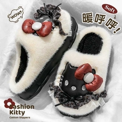 [ Set 2 Đôi ] Dép Mùa Đông Hello Kitty [ Size : 36 > 39 ] - 19544