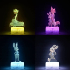 [ Set 2 Cái ] Đèn Ngủ Zootopia [ Kèm Dây Nguồn / Remote / Hộp Màu ] - 19780