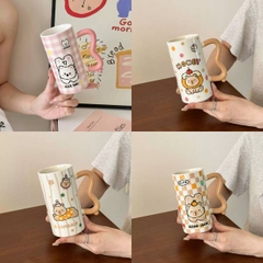 [ Set 2 Cái ] Ly Sứ 400ml [ Hộp Màu ] - 19880