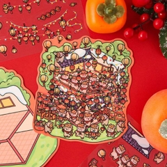 [ Set 12 Túi ] Sticker Trang Trí 3D - 20005