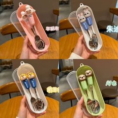 [ Set 5 Hộp ] Thìa Nĩa Zootopia [ Hộp 2 Cái / Inox 304 ] - 20033