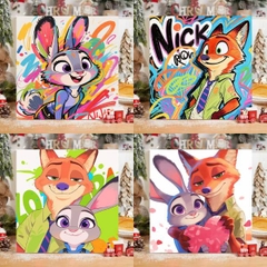 [ Set 10 Cái ] Tranh Số Hoá Zootopia [ Size : 20*20cm / 30*30cm ] - 20177