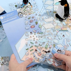 [ Set 12 Túi ] Sticker Trang Trí Pengu [ 21*12.4cm ] - 20244