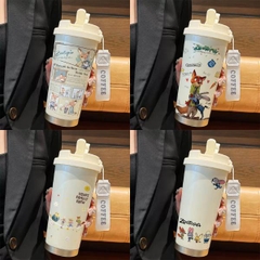 [ Set 2 Cái ] Bình Giữ Nhiệt Zootopia [ 520ml / Inox 316 ] - 20311