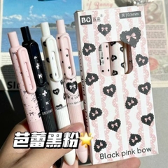 [ Set 10 Hộp ] Bút Bi [ 0.5mm / Đen / Hộp 4 Cây ] - 20629