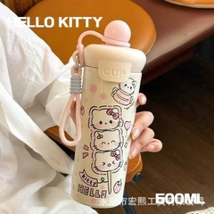 [ Set 2 Cái ] Bình Giữ Nhiệt Hello Kitty [ 600ml / Inox 304 ] - 20703