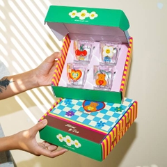 [ Set 2 Hộp ] Quà Tặng Cốc Thuỷ Tinh [ Hộp 4 Cái ] - 21058