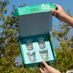 [ Set 2 Hộp ] Quà Tặng Cốc Thuỷ Tinh [ Hộp 4 Cái ] - 21059