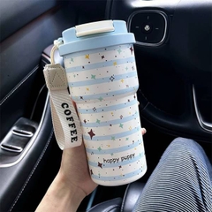 [ Set 2 Cái ] Bình Giữ Nhiệt [ 500ml / Inox 316 / Tráng Gốm ] - 21068