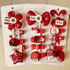 [ Set 12 Vỉ ] Kẹp Tóc [ Vỉ 5 Cái ] - 21479