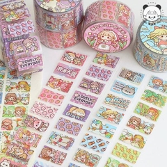 [ Set 12 Cuộn ] Washi Tape Sticker [ 150 Nhãn ] - 21584