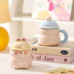 [ Set 2 Cái ] Cốc Sứ + Nắp - 21632