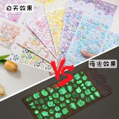 [ Set 12 Túi ] Sticker Nổi Dạ Quang - 22073