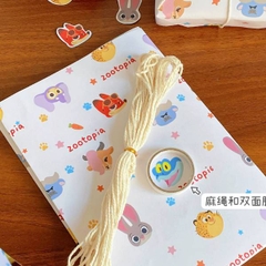 [ Set 10 Xấp ] Giấy Gói Quà Zootopia [ 50*70cm / Xấp 6 Tờ ] - 22112