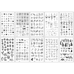 [ Set 10 Bộ ] Hình Xăm [ Bộ 10 Tấm ] - 16543