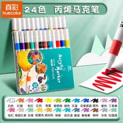 [ Set 5 Hộp ] Bút Lông Màu Acrylic Truecolor [ Khô Nhanh / Không Lem / Vẽ Nhiều Bề Mặt /12-24-36-48 Màu ] - 19226