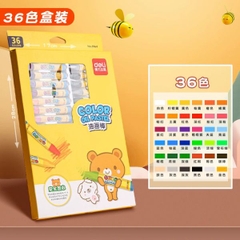 [ Set 5 Hộp ] Bút Màu Sáp DELI Tan Trong Nước Có Thể Giặt Sạch [ 12-18-24-36 Màu ] - 19220