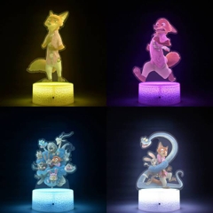 [ Set 2 Cái ] Đèn Ngủ Zootopia [ Kèm Dây Nguồn / Remote / Hộp Màu ] - 19780