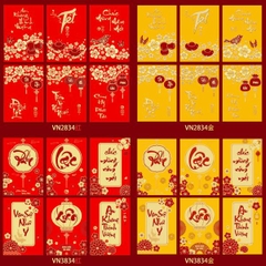 [ Set 100 Xấp ] Lì Xì [ Xấp 6 Cái / Size Nhỏ ] - 20614