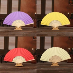 [ Set 10 Cái ] Quạt Xếp Màu Pastel - 21614