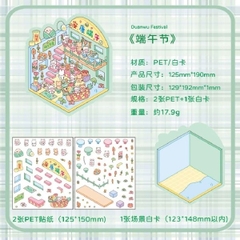 [ Set 50 Túi ] Sticker Trang Trí 3D / Hơn 50 Mẫu [ 13*19cm ] - 18516