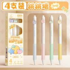 [ Set 6 Hộp ] Bút Bi [ 0.5mm - Hộp 4 Cây - Đen ] - 16800