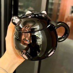 [ Set 2 Cái ] Ly Cốc Sứ [ Nắp + Thìa ] - 17986