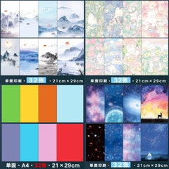 [ Set 10 Xấp ] Giấy Gấp Origami A4 [ 1 Xấp 32 Tờ ] - 18400