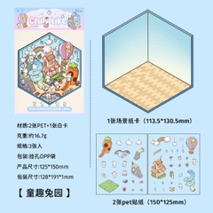 [ Set 50 Túi ] Sticker Trang Trí 3D / Hơn 50 Mẫu [ 13*19cm ] - 18516