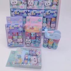 [ Hộp 36 Box ] Washi Tape + Đồ Kéo STITCK [ 1 Box 9 Cuộn ] - 96596