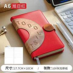 [ Set 4 Quyển ] Sổ Tay Kế Hoạch [ A6 - Bìa Da - Giấy 100G ] - 16323